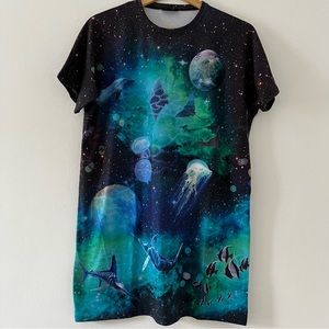 Blackmilk Galaxy Ocean T-shirt size XS